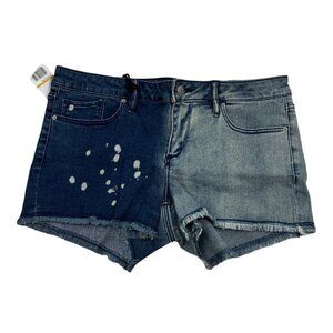 Chip & Pepper Bleach Washed Distressed Raw Hem Cut Off Denim Shorts Women's 29